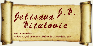 Jelisava Mitulović vizit kartica